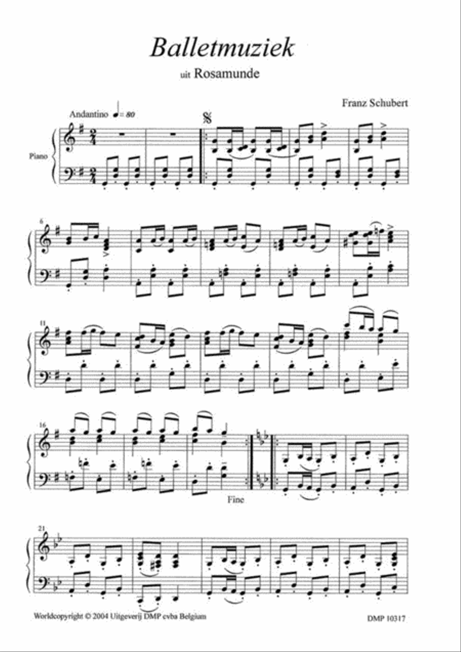 Balletmuziek Piano Solo scores gallery preview page 2