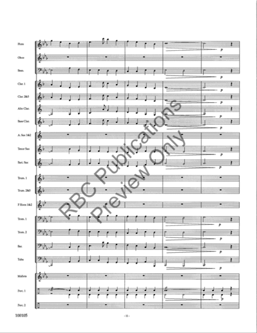Santa Fe Trail (Score) Concert Band scores gallery preview page 14
