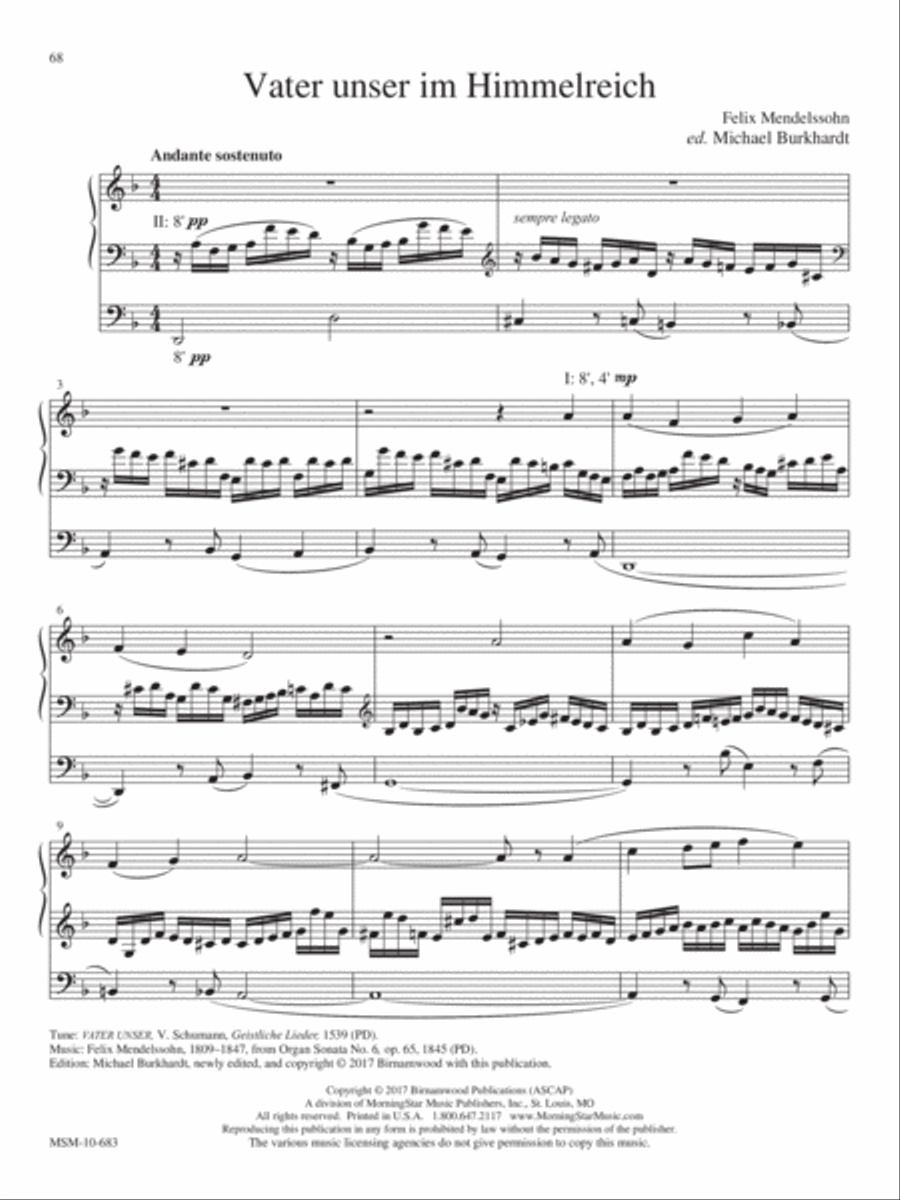 Vater unser im Himmelreich Organ scores gallery preview page 3