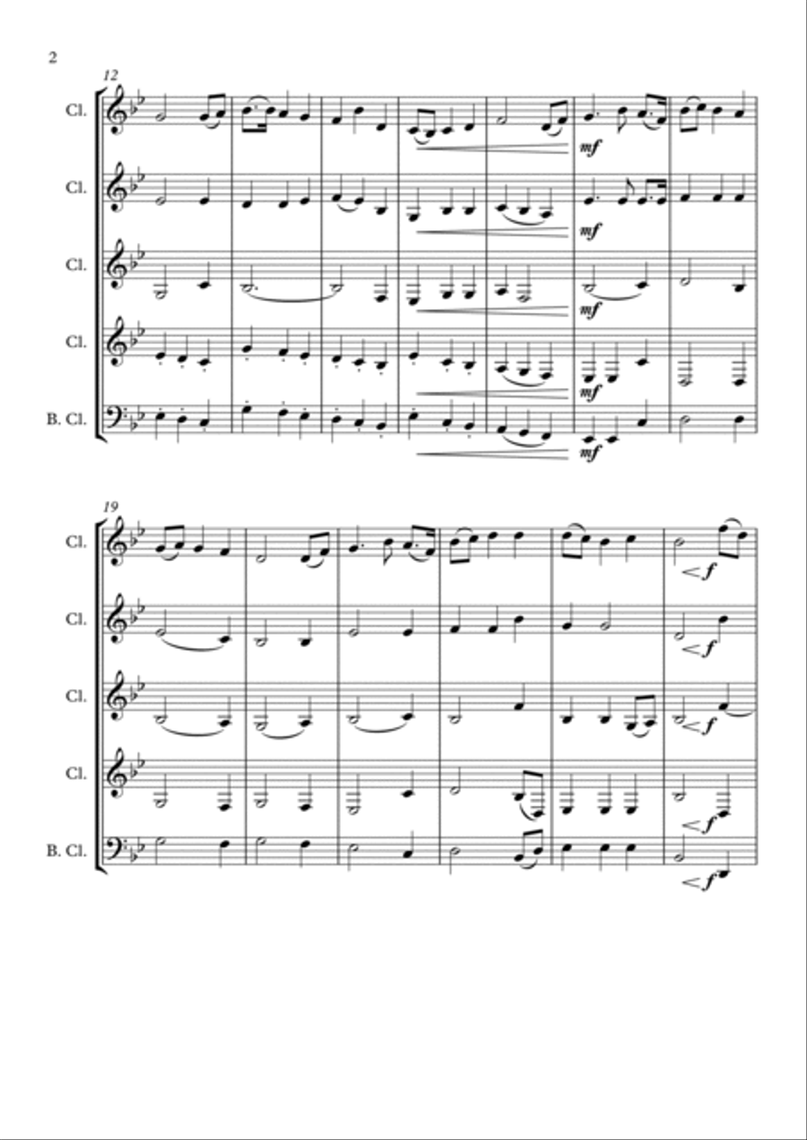 I Vow to Thee, My Country, by Holst, from The Planets. Arranged for clarinet quartet by Greg Eaton. Clarinet Quartet scores gallery preview page 2