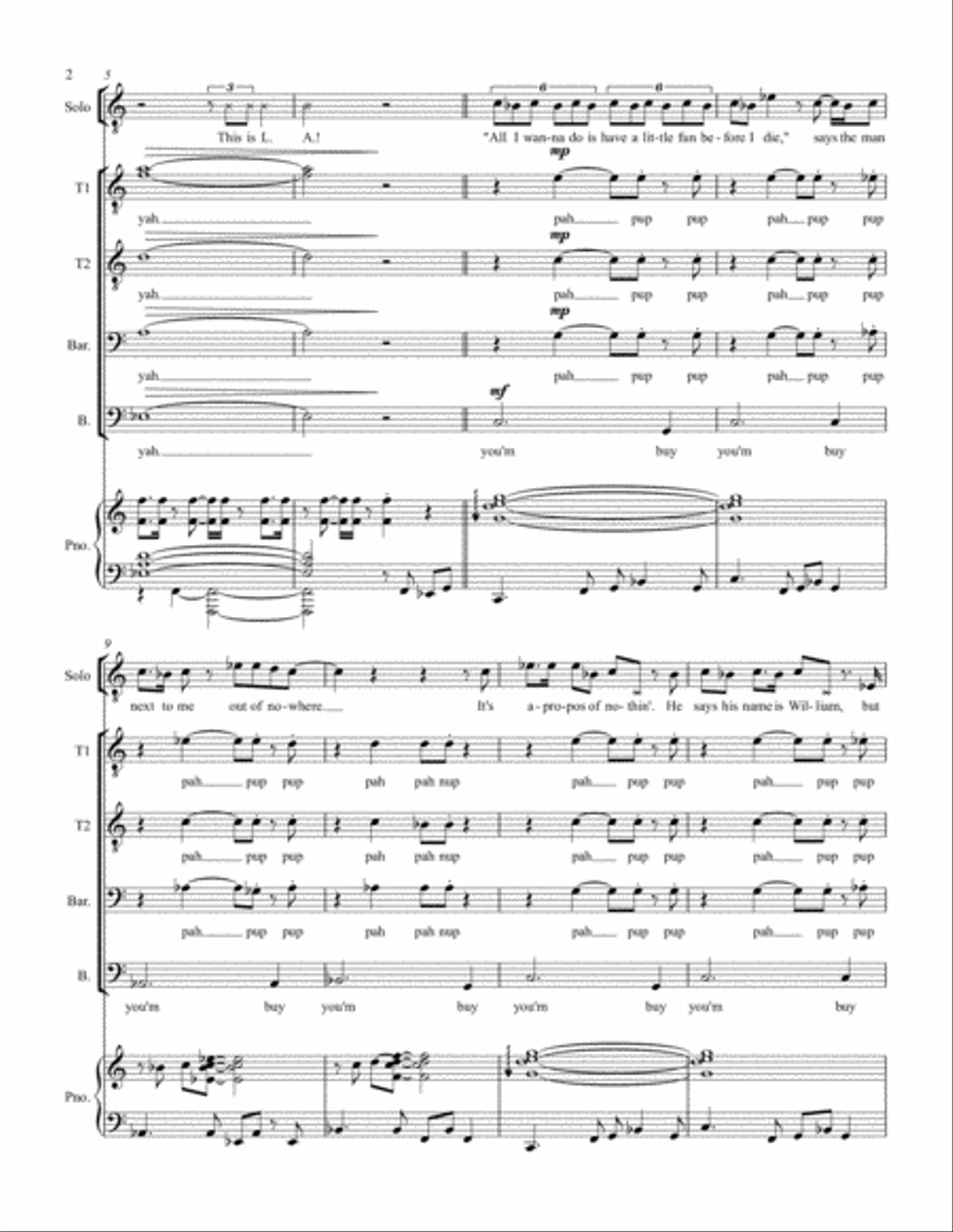 All I Wanna Do TTBB scores gallery preview page 2