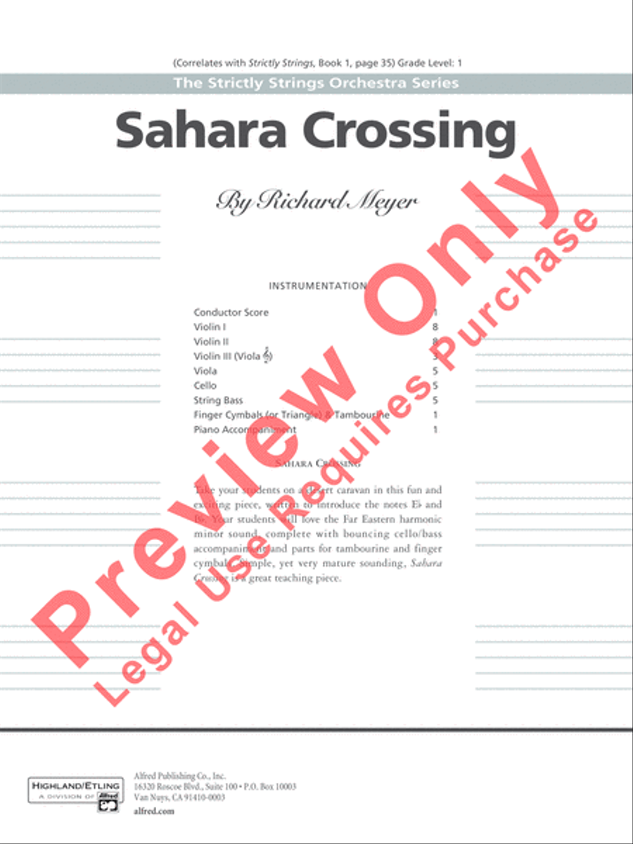 Sahara Crossing String Orchestra scores gallery preview page 2