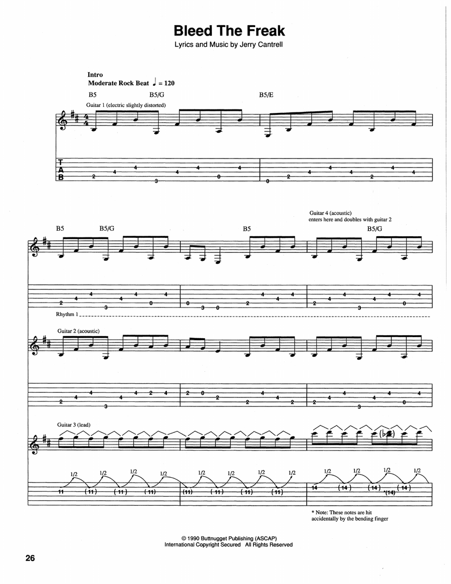 Bleed The Freak Acoustic Guitar scores gallery preview page 1