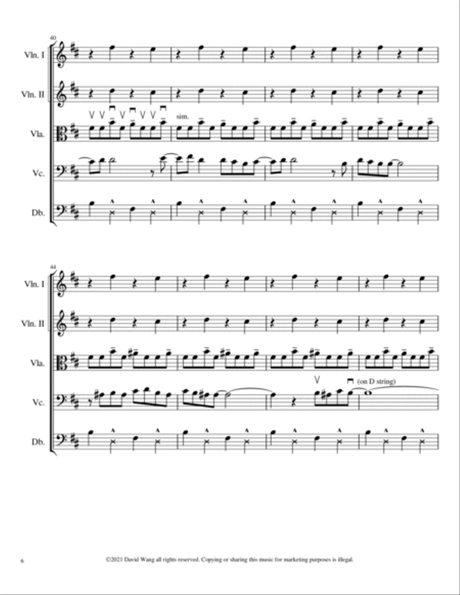 Induced Hope for String Orchestra String Orchestra scores gallery preview page 6