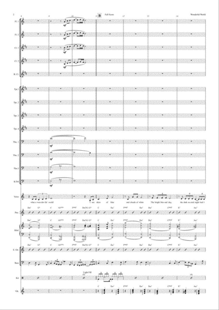 What A Wonderful World Jazz Ensemble scores gallery preview page 2