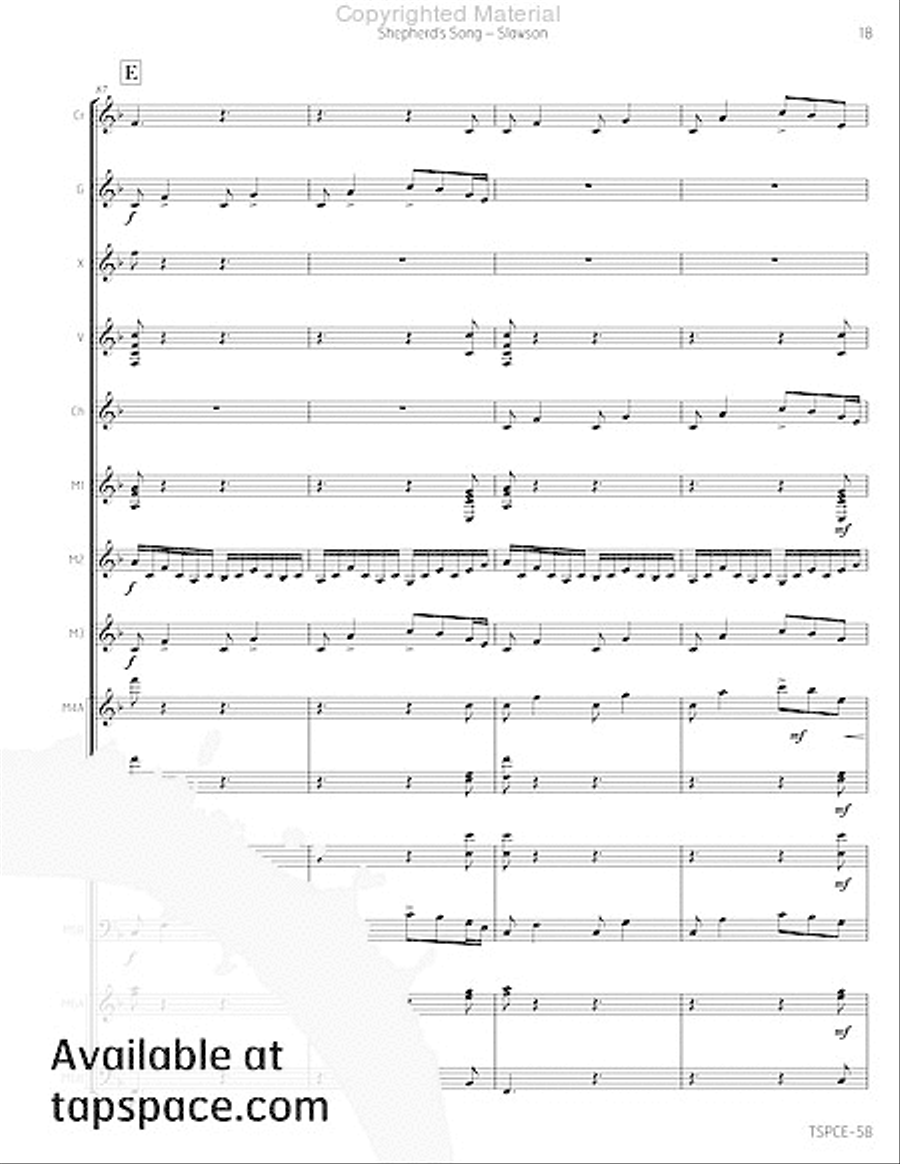 Shepherd's Song Percussion Ensemble scores gallery preview page 22