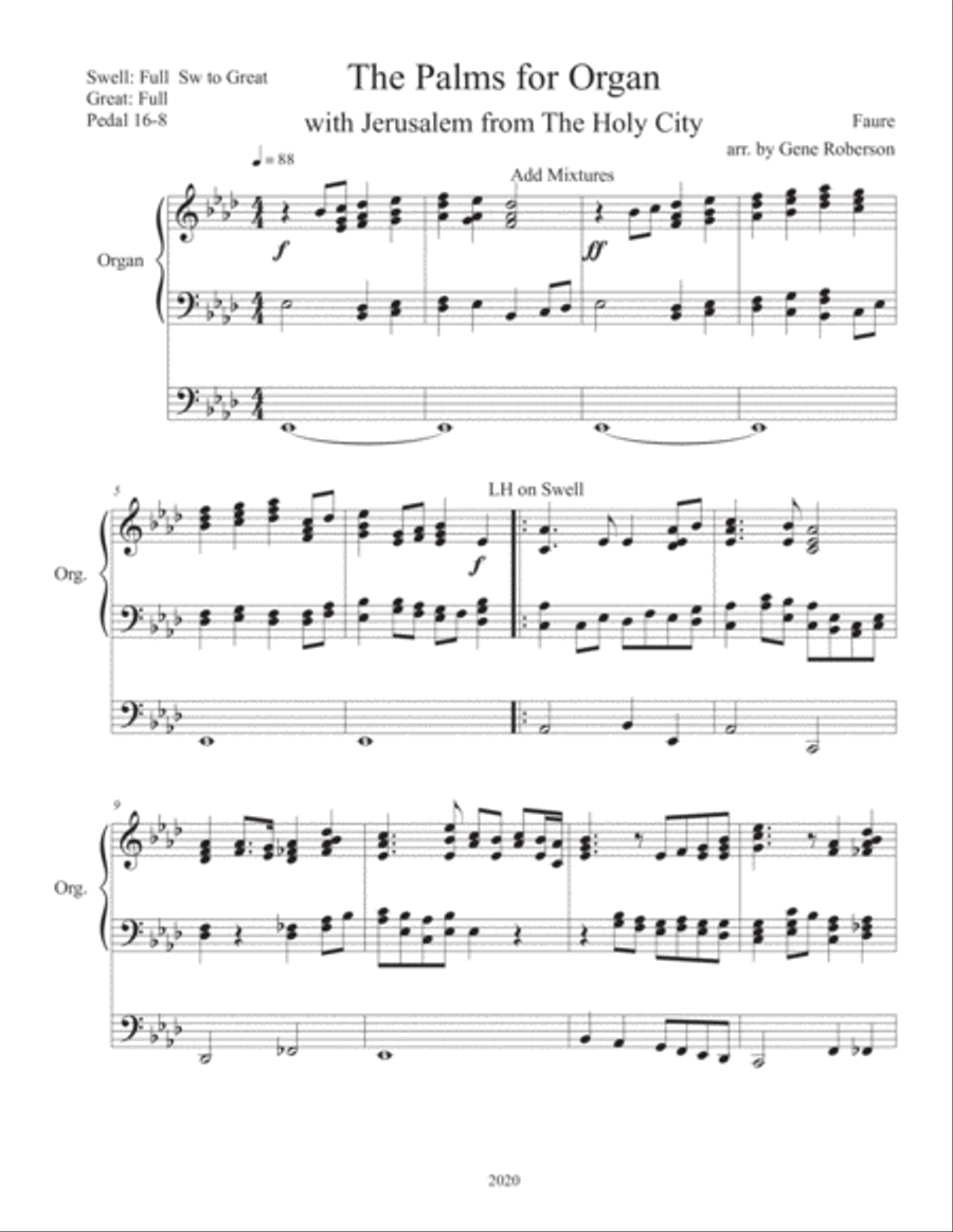 The Palms Organ Solo in Ab Organ Solo scores gallery preview page 2