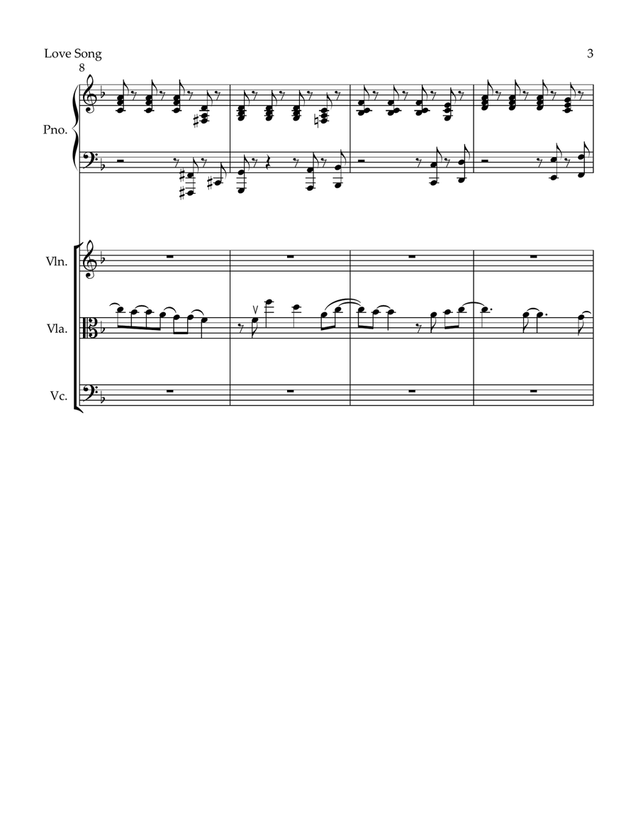 Love Song Piano Quartet scores gallery preview page 3