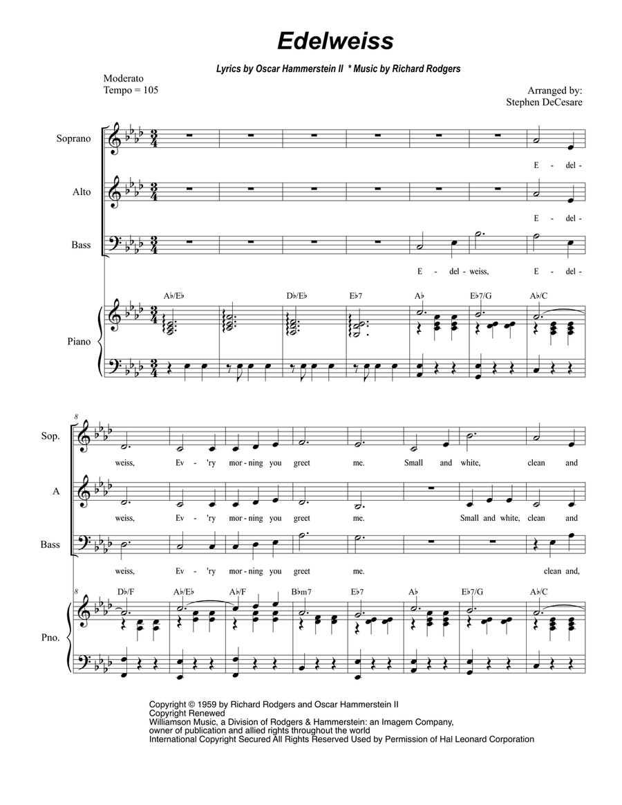 Edelweiss 3-Part scores gallery preview page 1