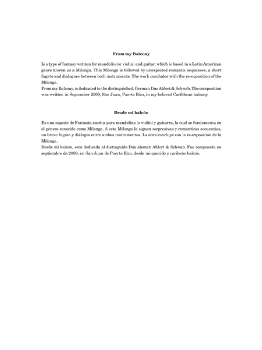 Desde mi balcón Classical Guitar scores gallery preview page 2