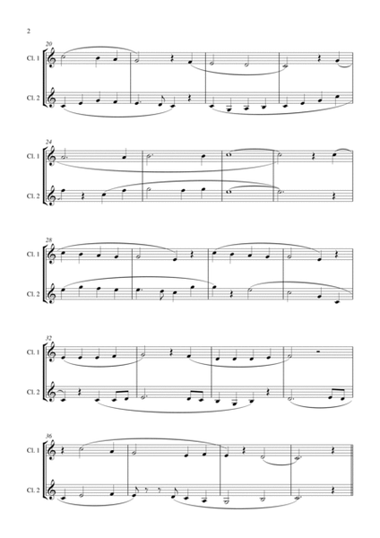 Joy to the World (for clarinet(Bb) duet, suitable for grades 1-5) image number null