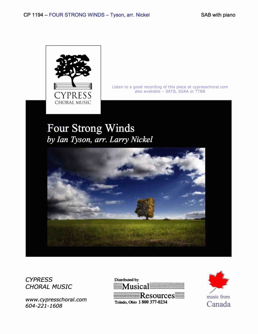 Four Strong Winds (SAB)