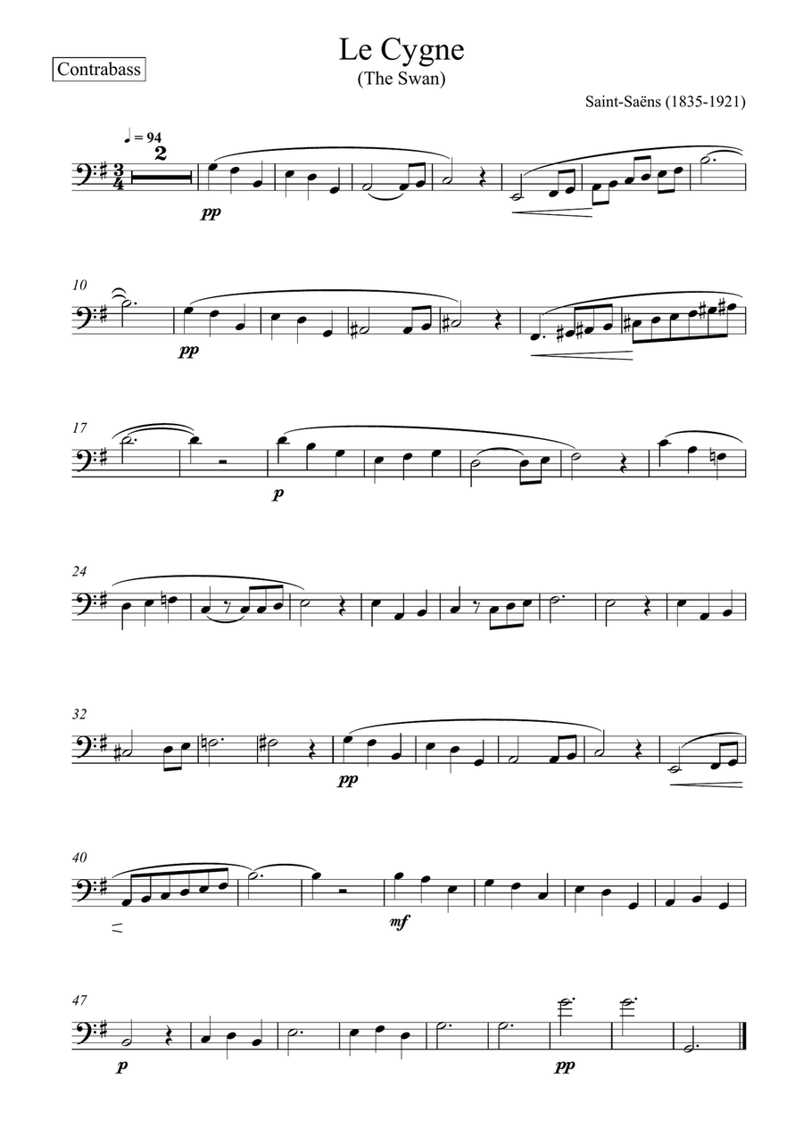 Contrabass solo outlet