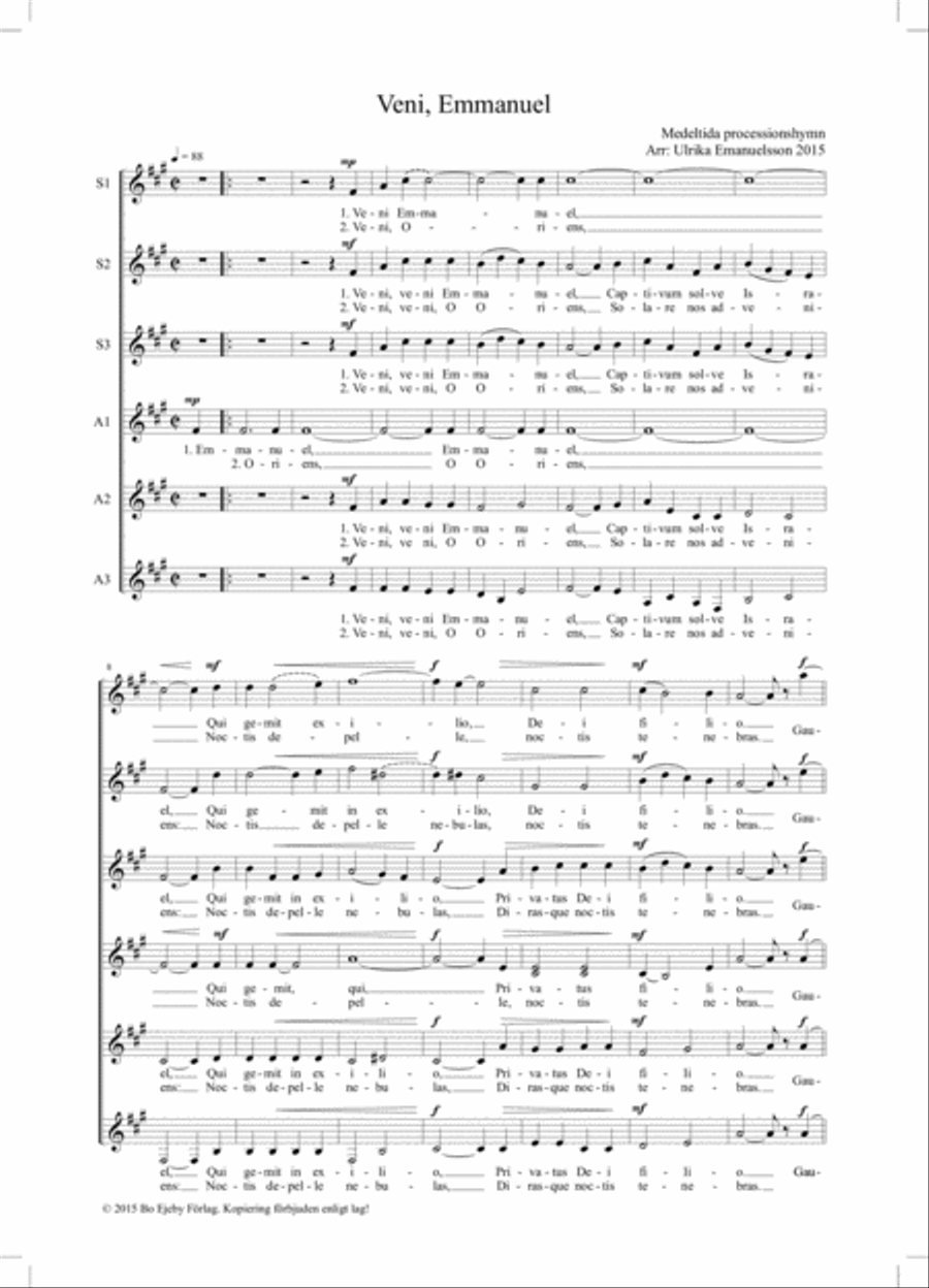 Veni, Emmanuel Women's Choir scores gallery preview page 2