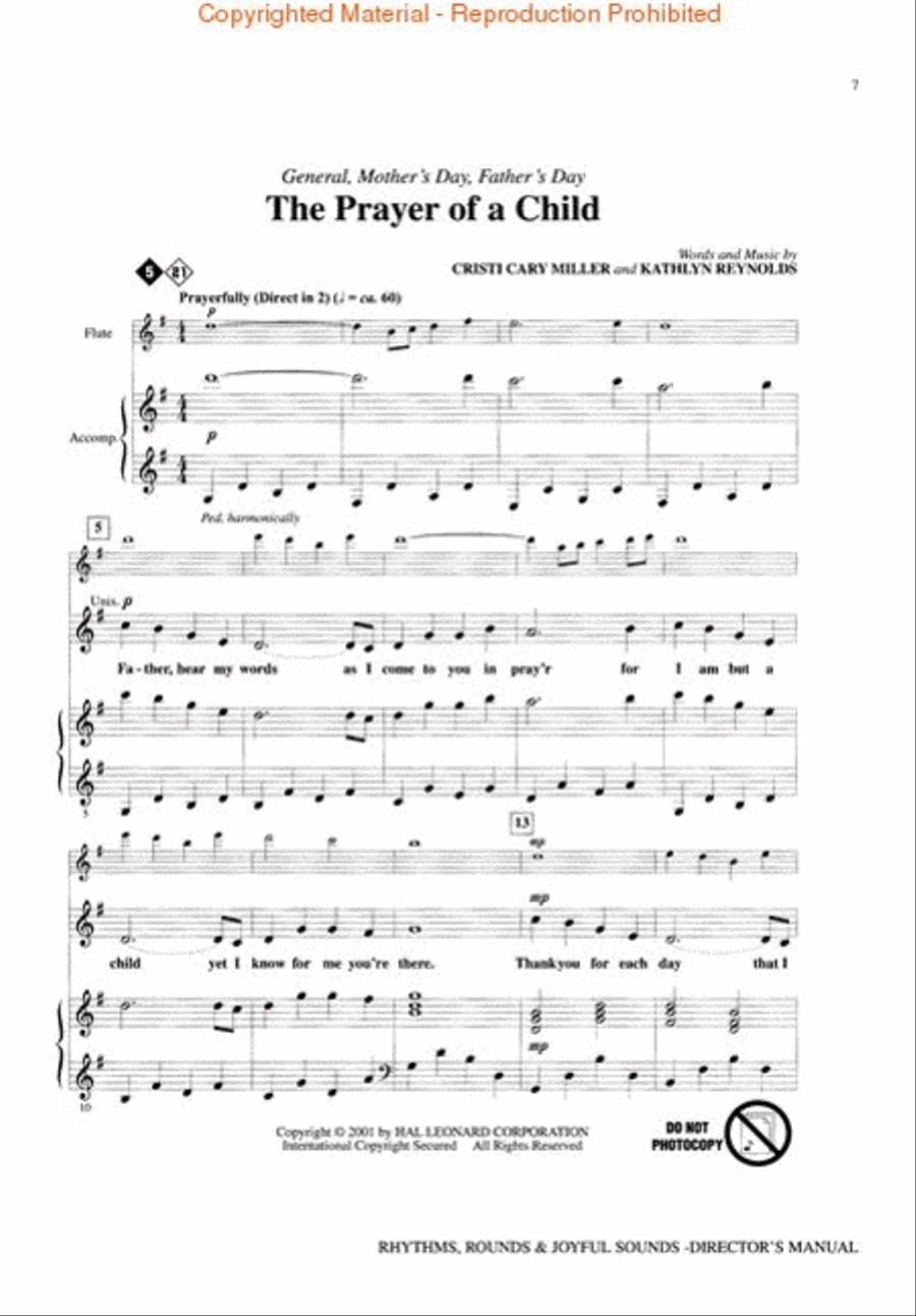 Rhythms, Rounds and Joyful Sounds Children's Choir scores gallery preview page 3