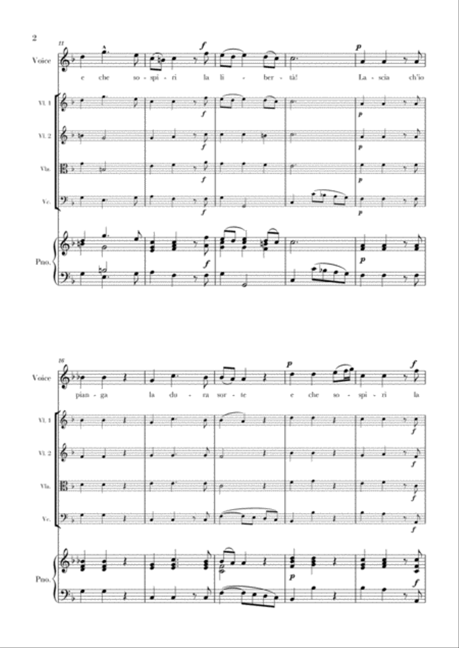 Haendel - Lascia ch’io pianga (Aria from Rinaldo) HWV 7 Voice scores gallery preview page 2