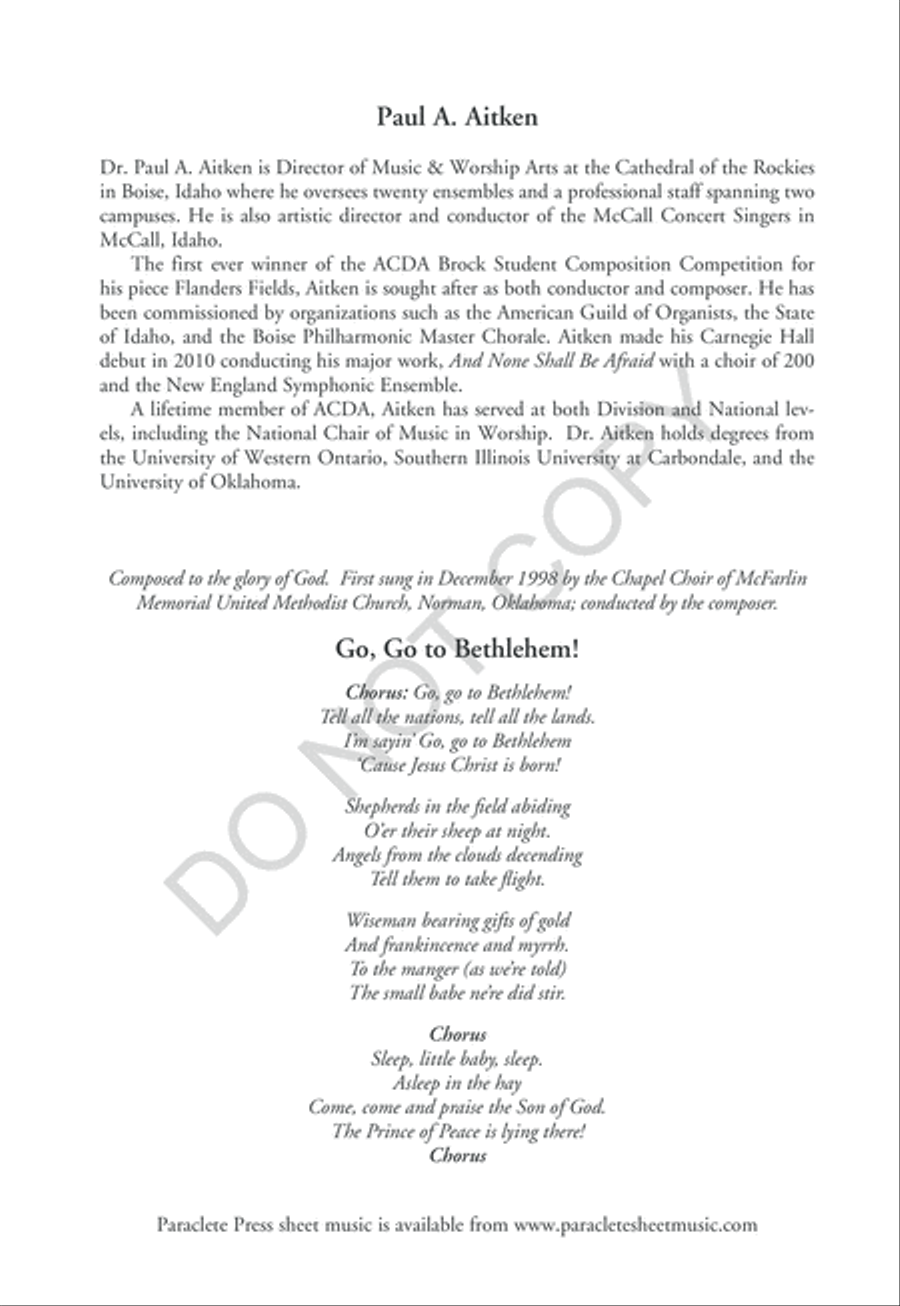 Go, Go to Bethlehem! 2-Part scores gallery preview page 3