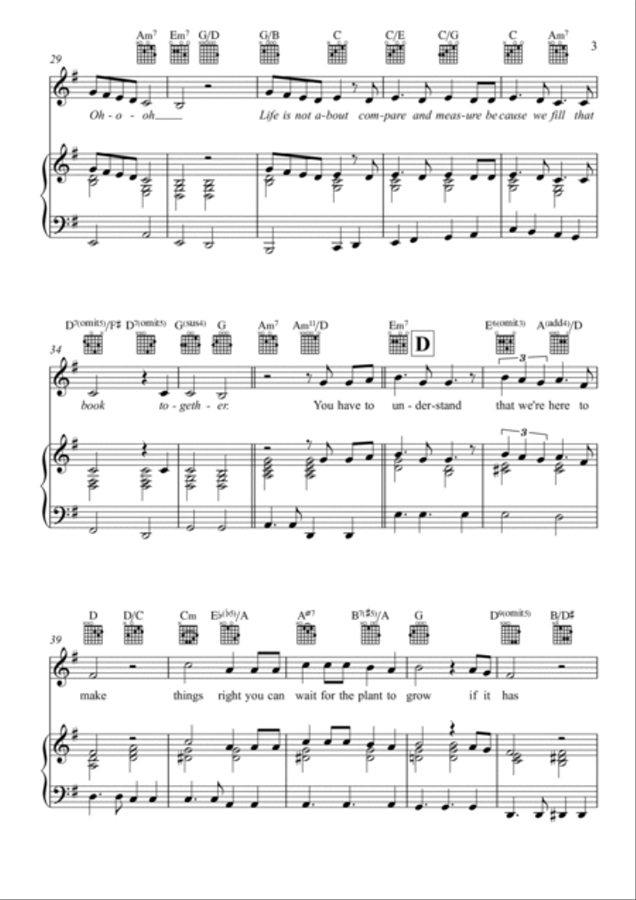 Letters In A Book Piano, Vocal, Guitar scores gallery preview page 3