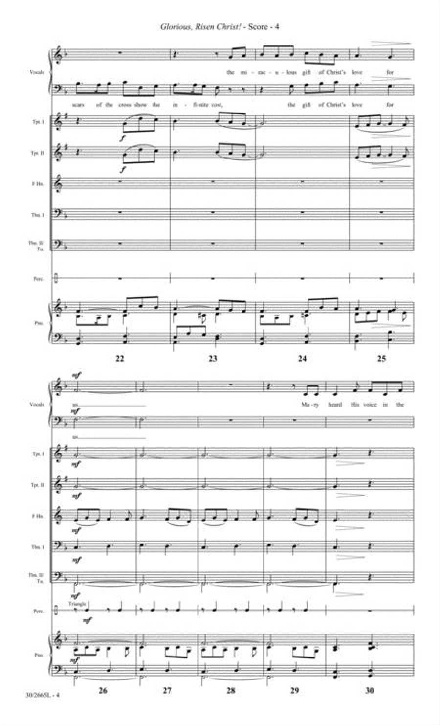 Glorious, Risen Christ! - Brass and Percussion Score and Parts Choir scores gallery preview page 5