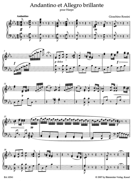 Andantino et Allegro brillante pour Harpe