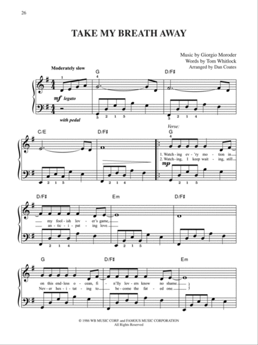 10 for 10 Sheet Music Ballads Easy Piano scores gallery preview page 3