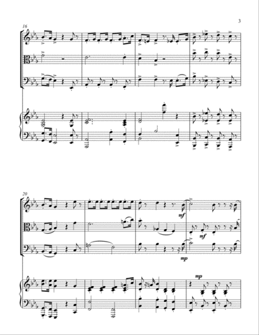 Behold the Lord High Executioner - piano quartet Piano Quartet scores gallery preview page 3
