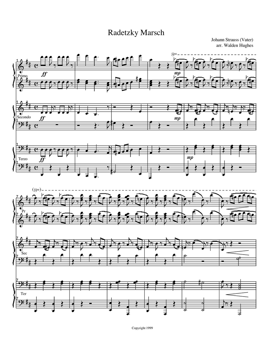 Radetzky March Trio Piano Trio scores gallery preview page 1