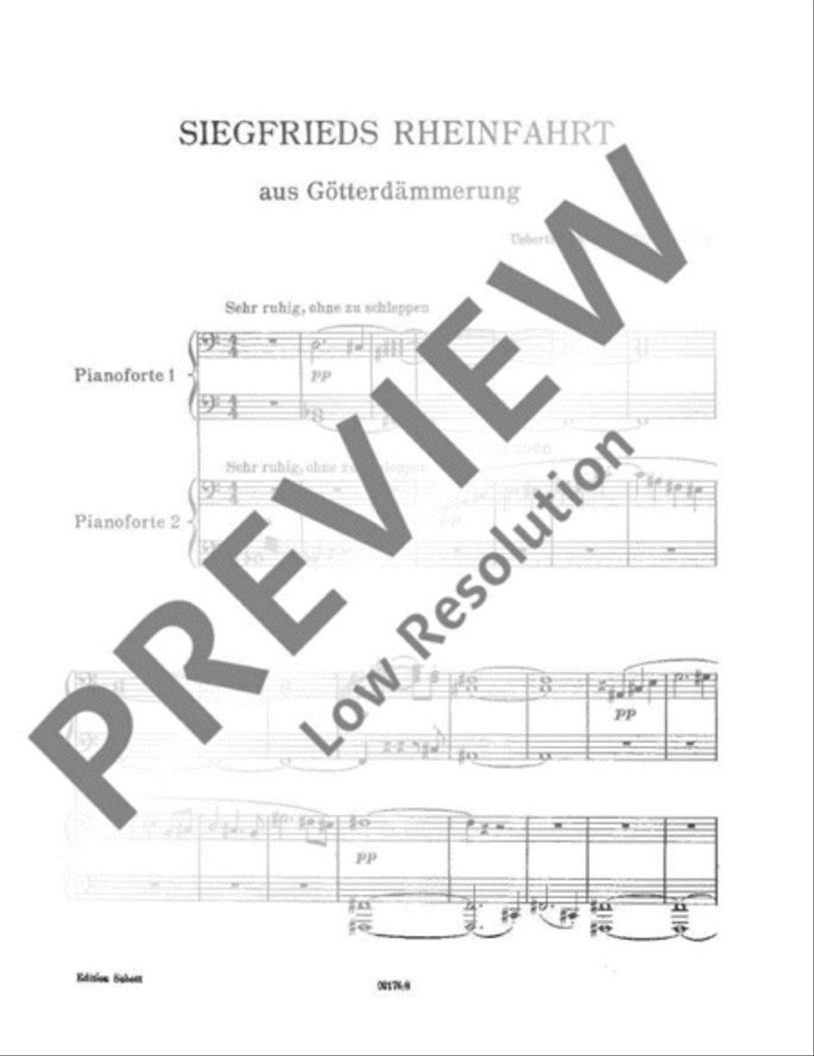 Siegfrieds Rheinfahrt Piano Duet scores gallery preview page 4