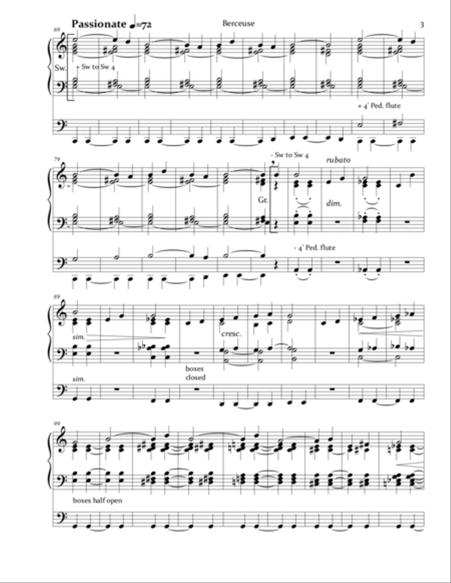Berceuse Berceuse Organ Solo scores gallery preview page 3