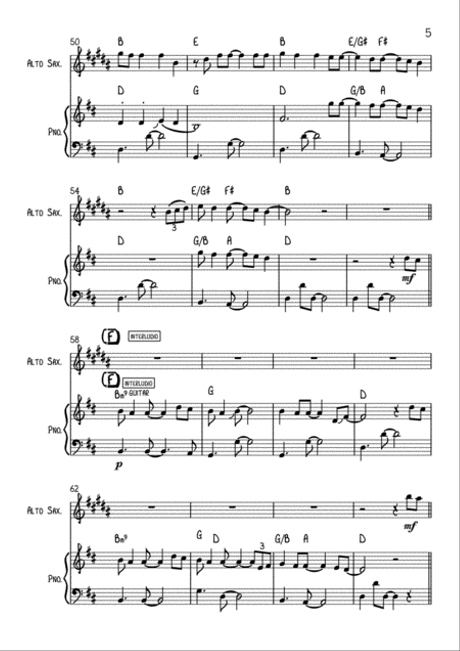 Fields Of Gold Alto Saxophone scores gallery preview page 5