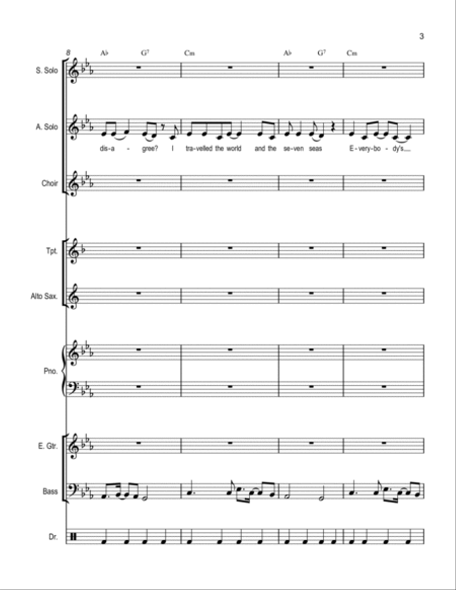 Sweet Dreams (Are Made Of This) Choir scores gallery preview page 3