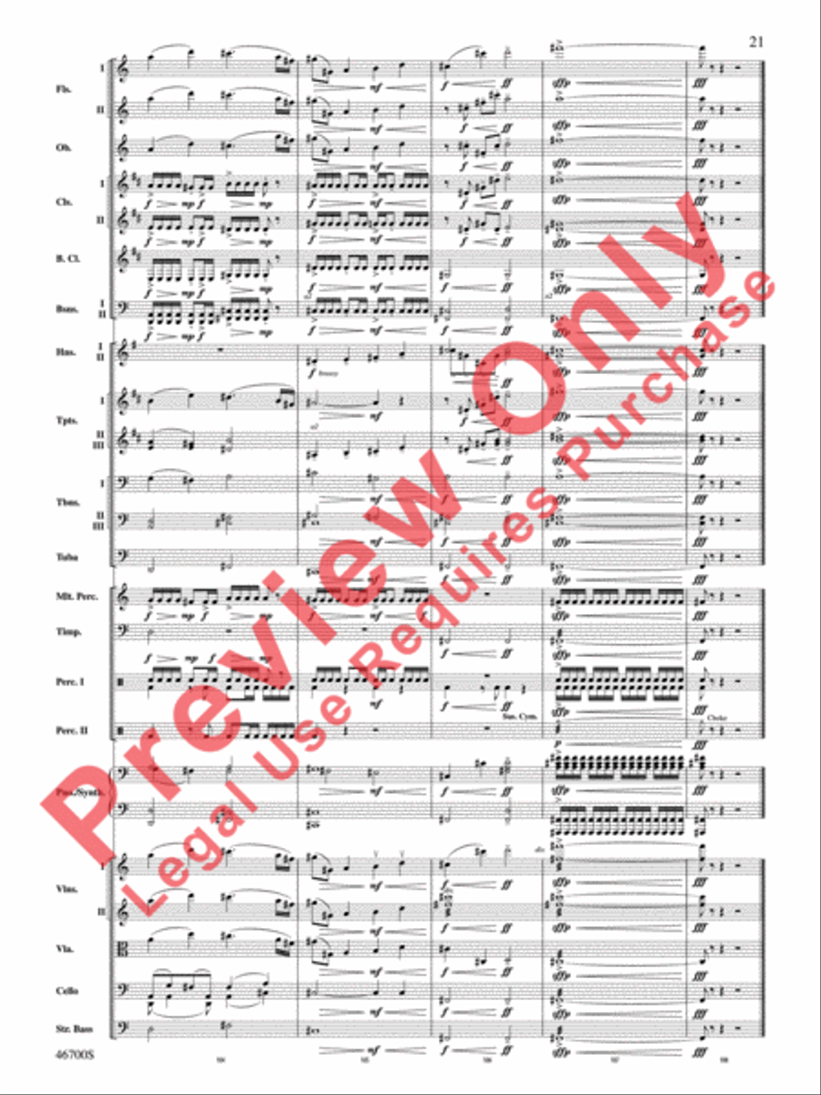 Wonder Woman -- From the Warner Bros. Soundtrack Full Orchestra scores gallery preview page 22