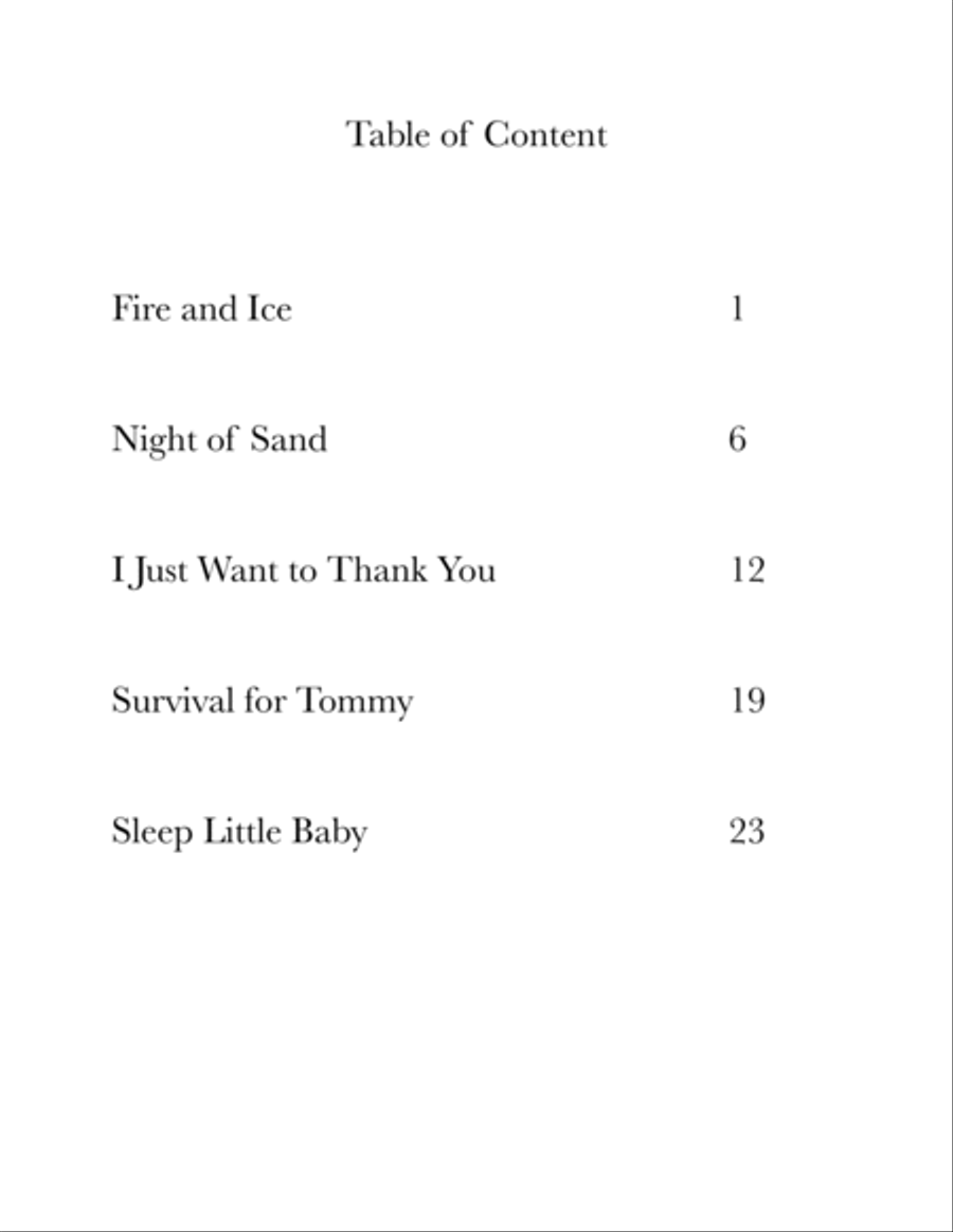 Five Eclectic Contemporary Art Songs Voice Solo scores gallery preview page 3
