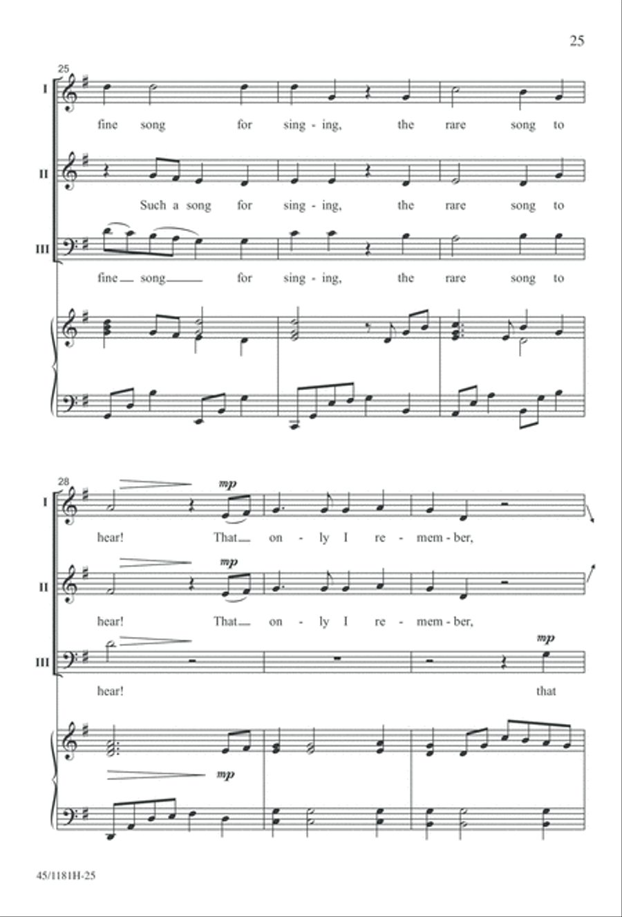 Contemporary Choral Classics 3-Part scores gallery preview page 25