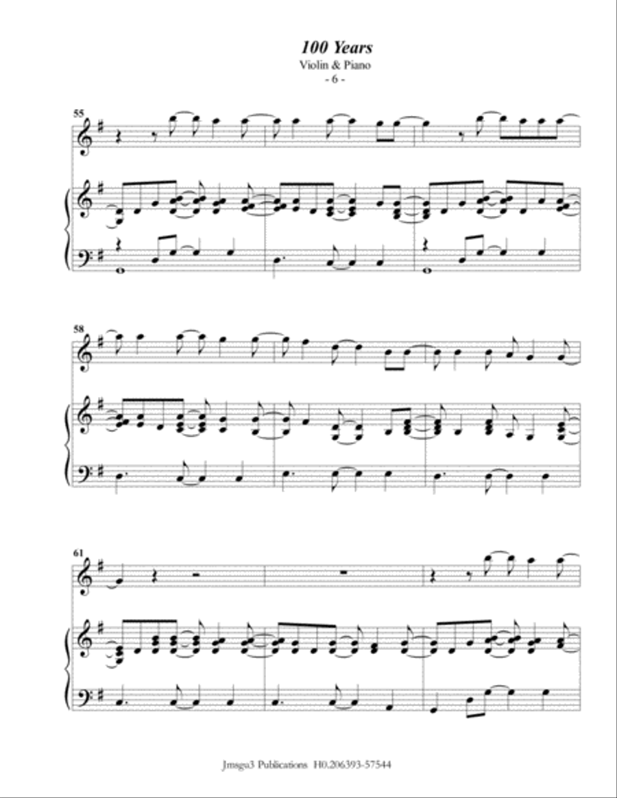 100 Years Violin Solo scores gallery preview page 6