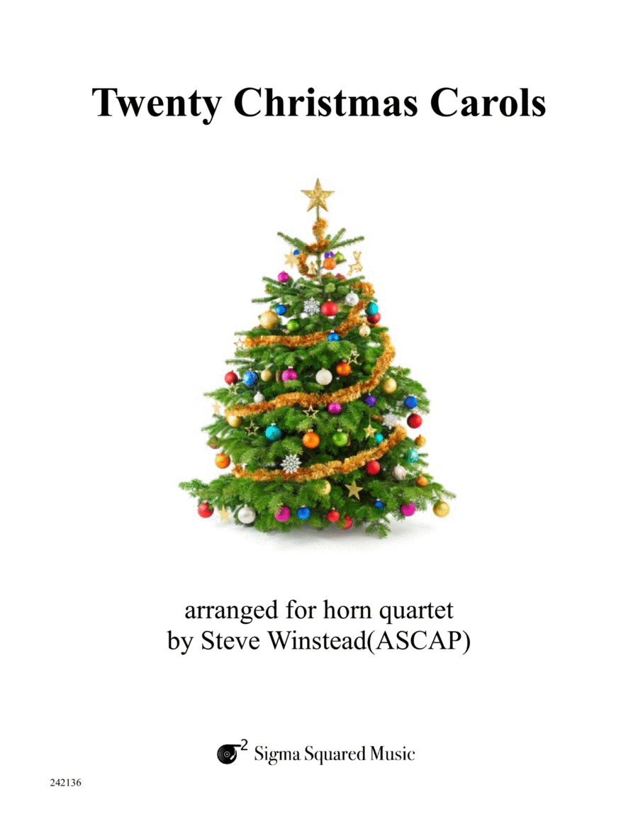 Twenty Christmas Carols for French Horn Quartet French Horn Quartet scores gallery preview page 1