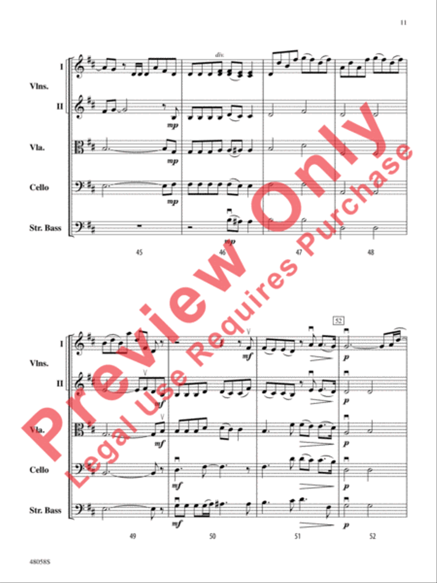 Selections from Hamilton String Orchestra scores gallery preview page 12