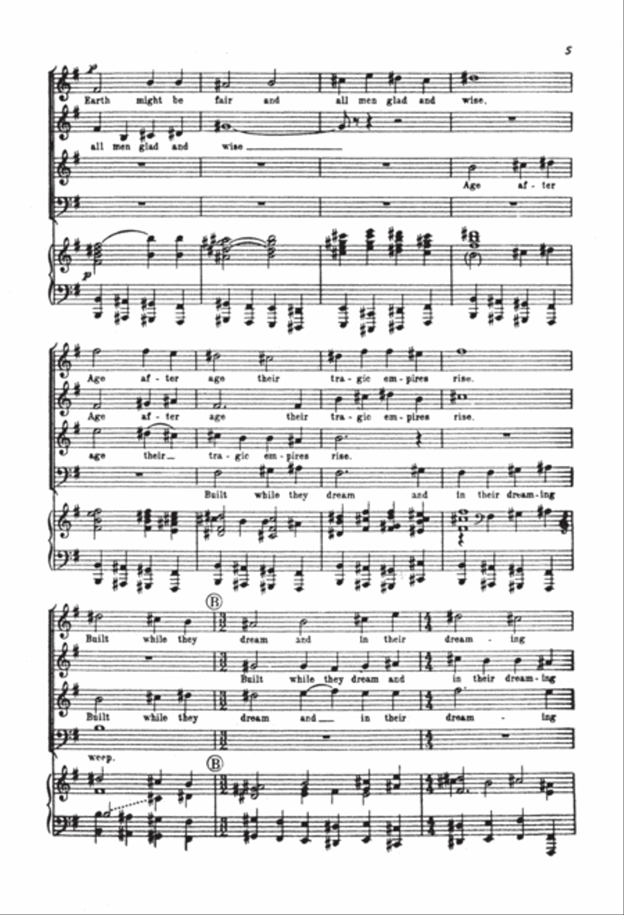 Three Festival Choruses: Turn Back, O Man 4-Part scores gallery preview page 4