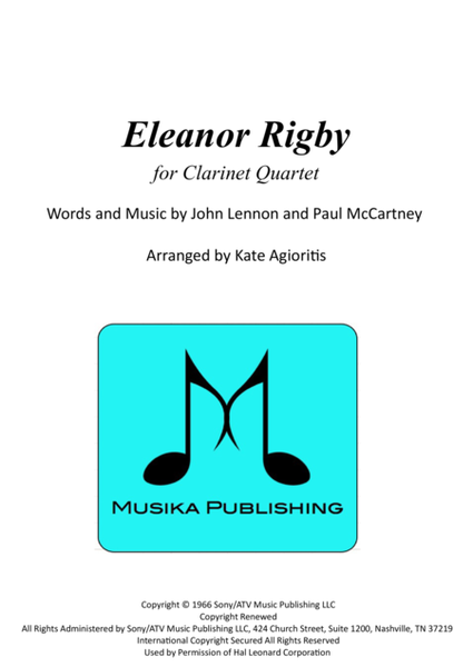 Eleanor Rigby for Clarinet Quartet image number null