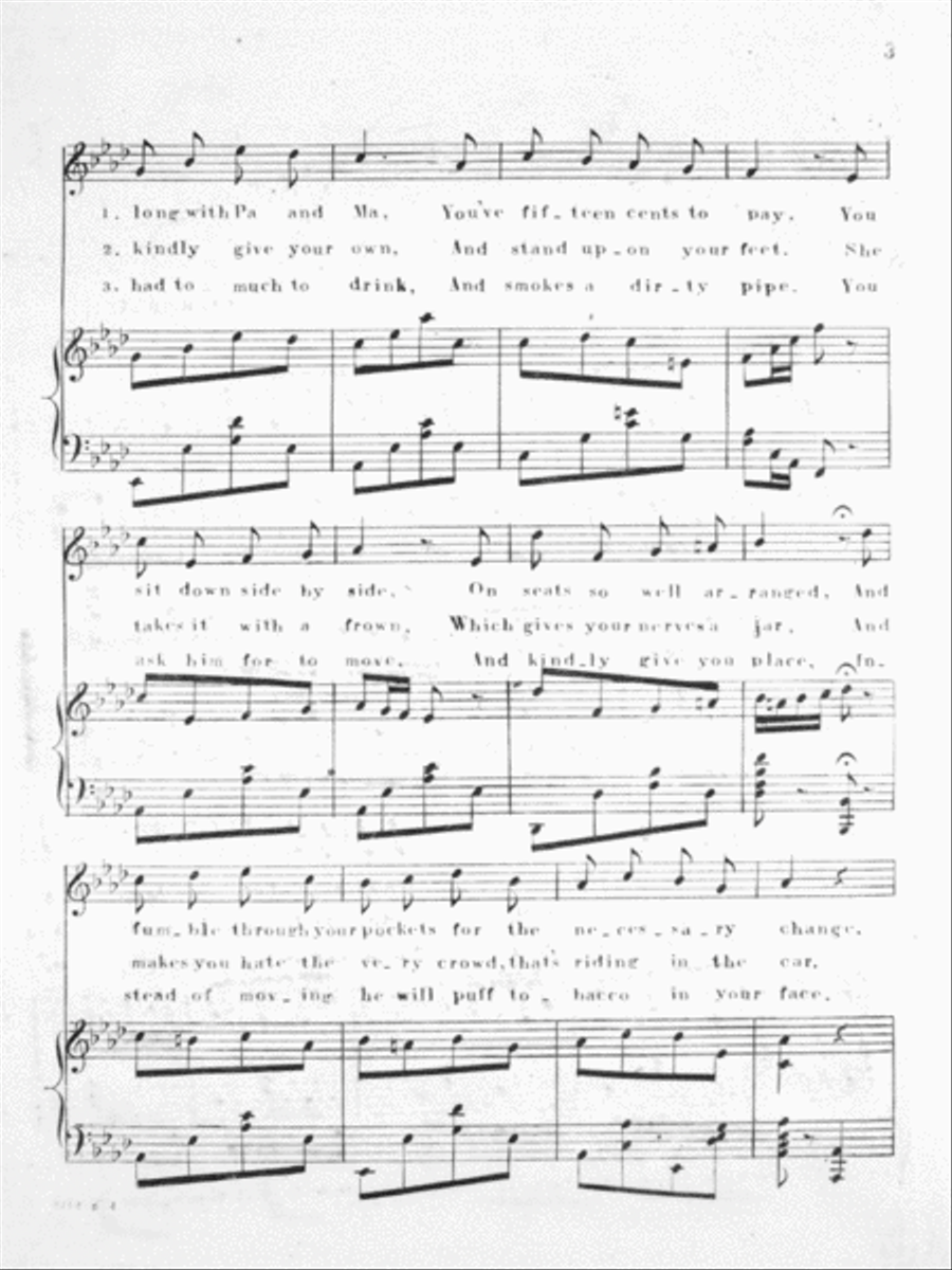 Ridin' in the Street Cars Voice scores gallery preview page 3