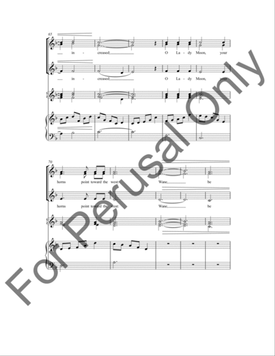 Is The Moon Tired? (Choral Score) SSA scores gallery preview page 7