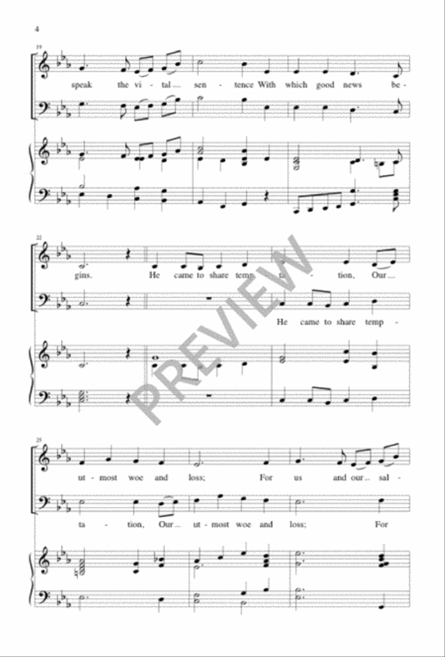 The Baptism of Jesus 4-Part scores gallery preview page 4