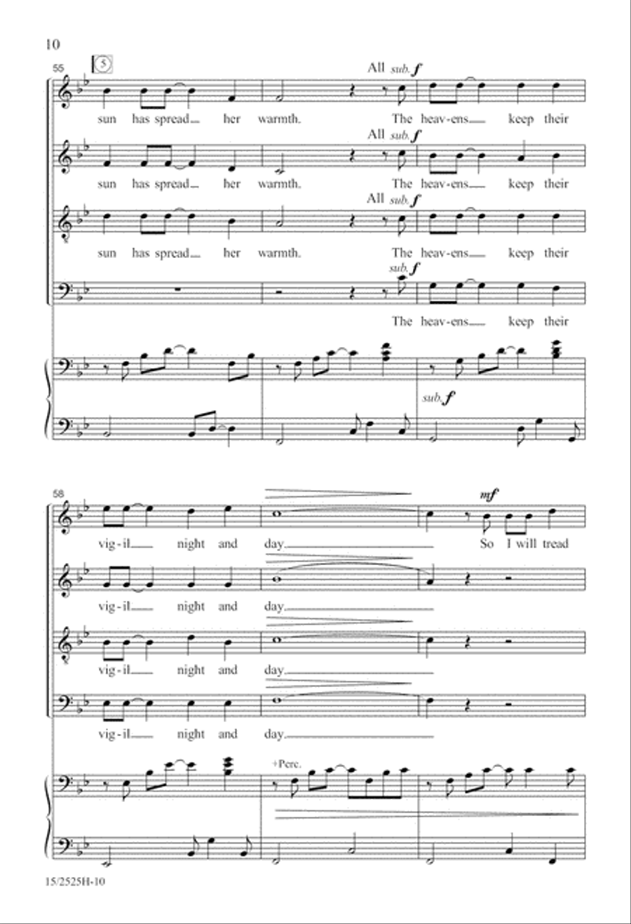 I Will Tread Lightly 4-Part scores gallery preview page 10