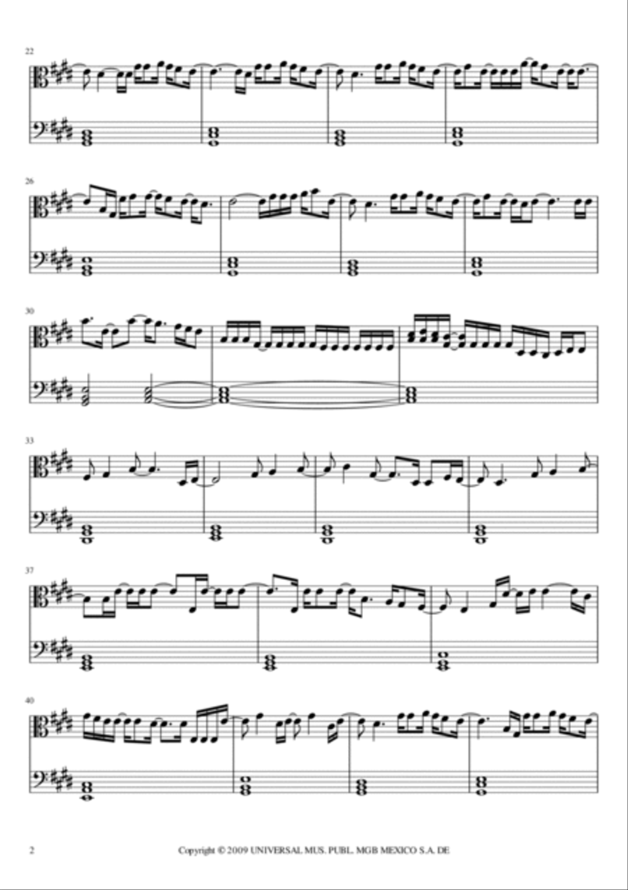 Solo A Terceros Piano Solo scores gallery preview page 2