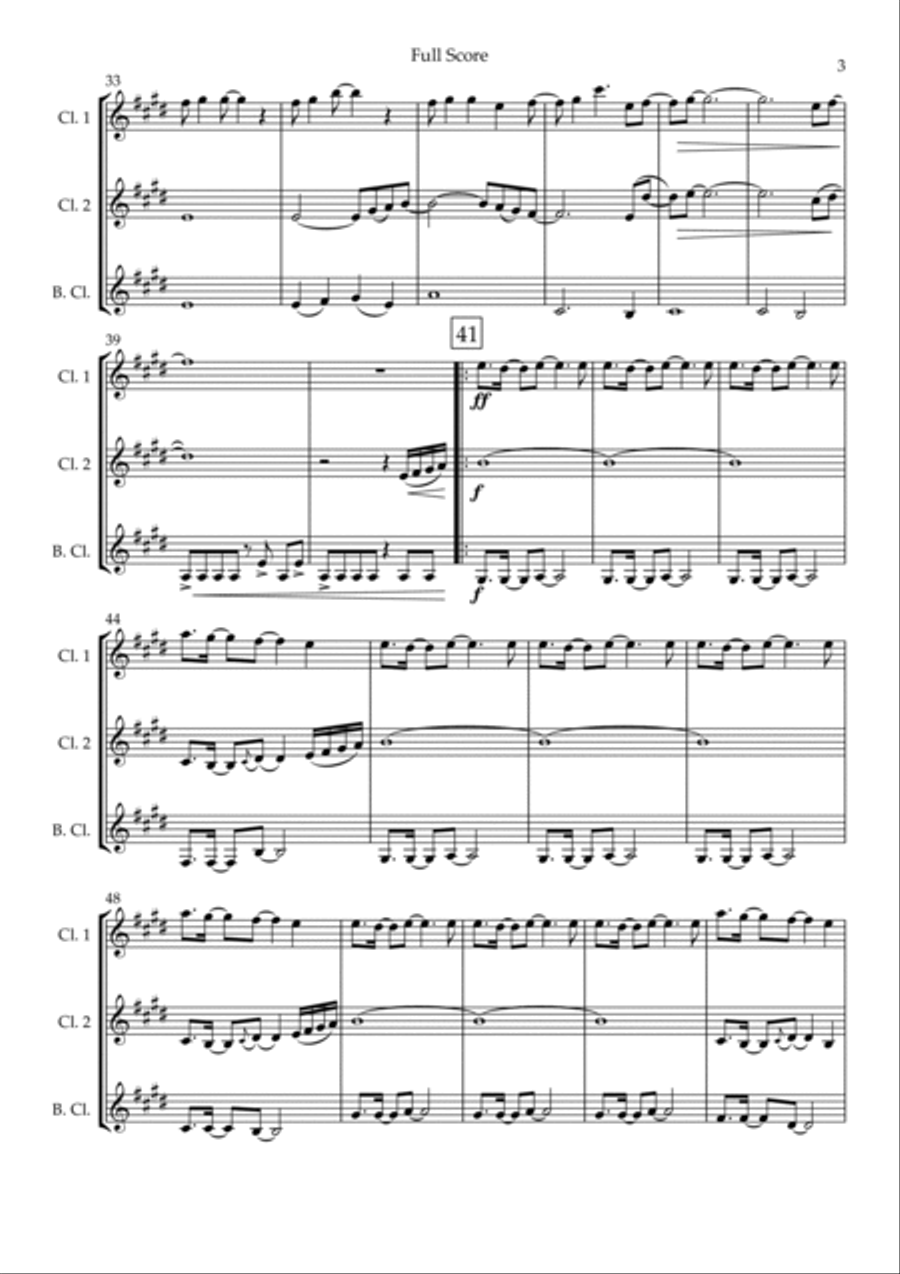 Without You Without You Clarinet Trio scores gallery preview page 3