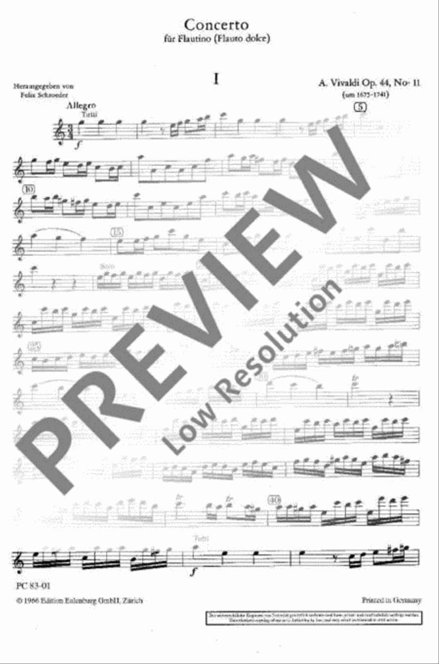Concerto C major Recorder scores gallery preview page 2