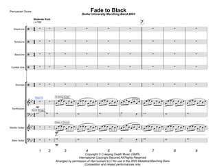 Fade To Black - Score Only