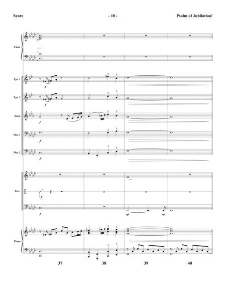 Psalm of Jubilation! - Brass and Percussion Score and Parts