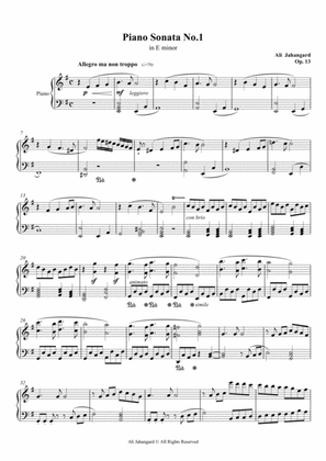 Piano Sonata No.1 - in E minor, Op.13