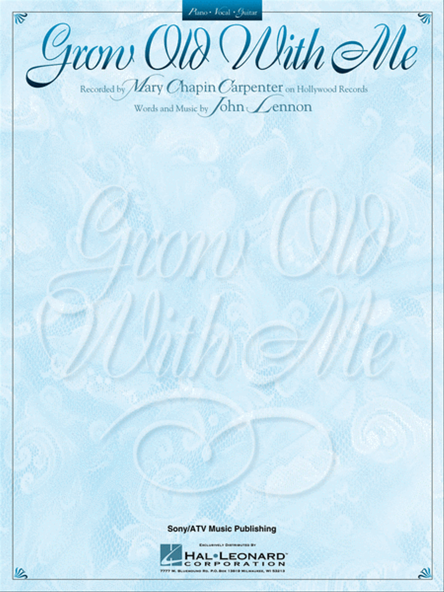 Grow Old With Me Piano, Vocal, Guitar scores gallery preview page 1